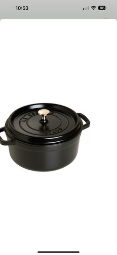 Staub cocotte 28cm ronde noir - ronde,