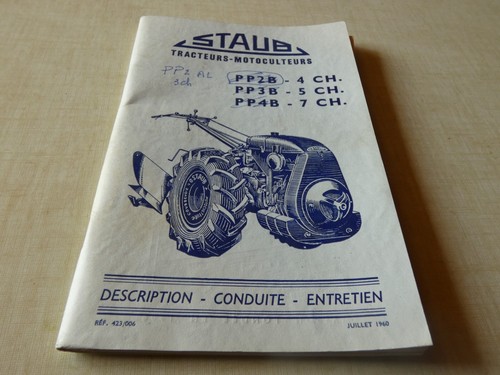 Tracteur motoculteur staub - staub, pp